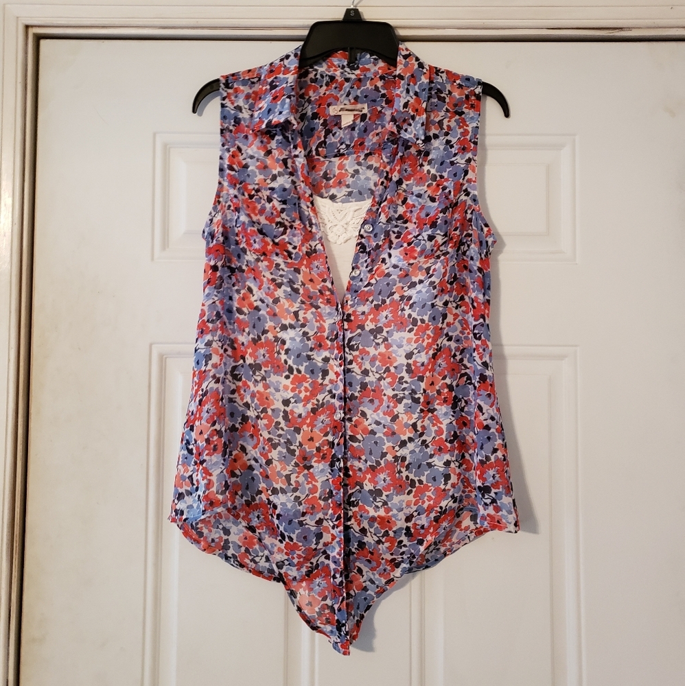 Cb established 1962 red white blue floral + a camisole - Picture 6 of 8